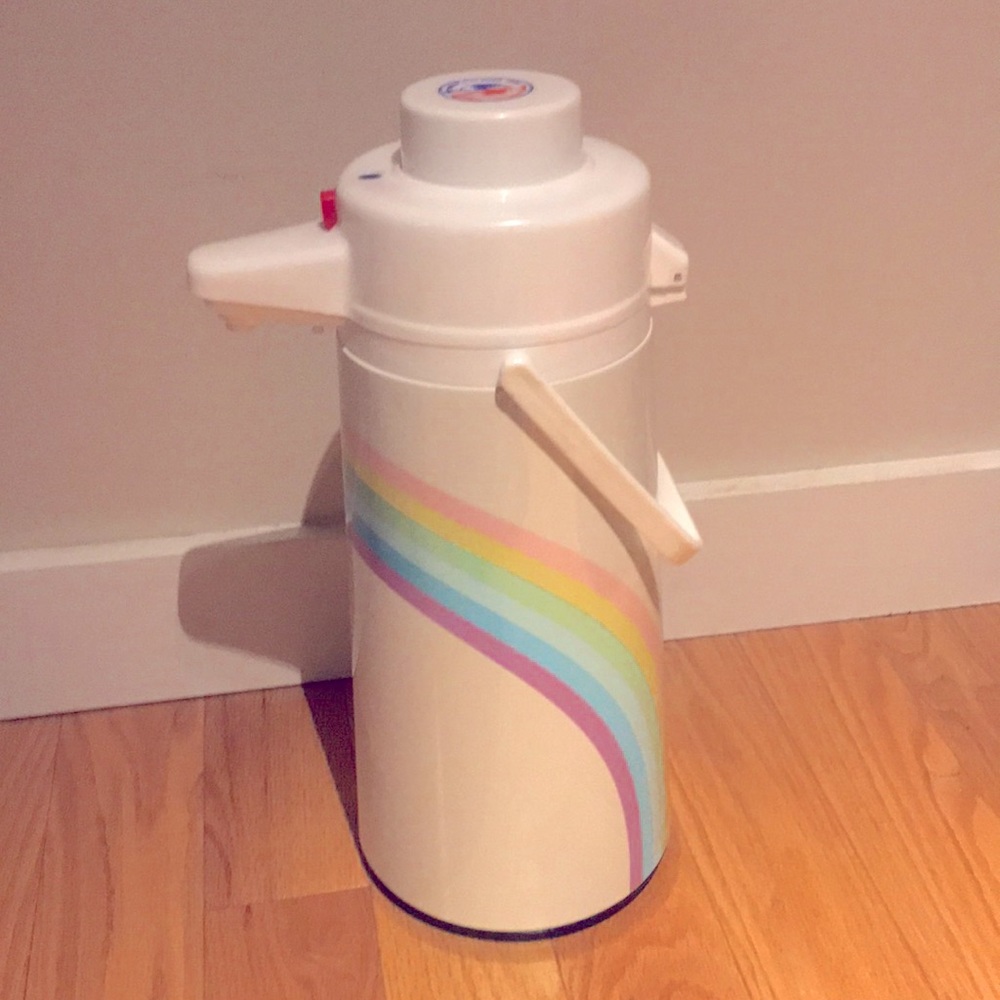 Vintage retro rainbow 🌈 Phoenix pump thermos